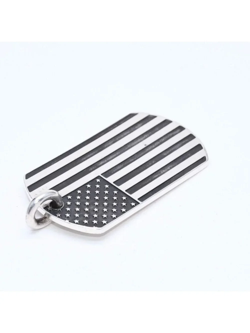 Chrome Hearts D Tag RS FU American Flag Richard Star Large Dog Tag Weight